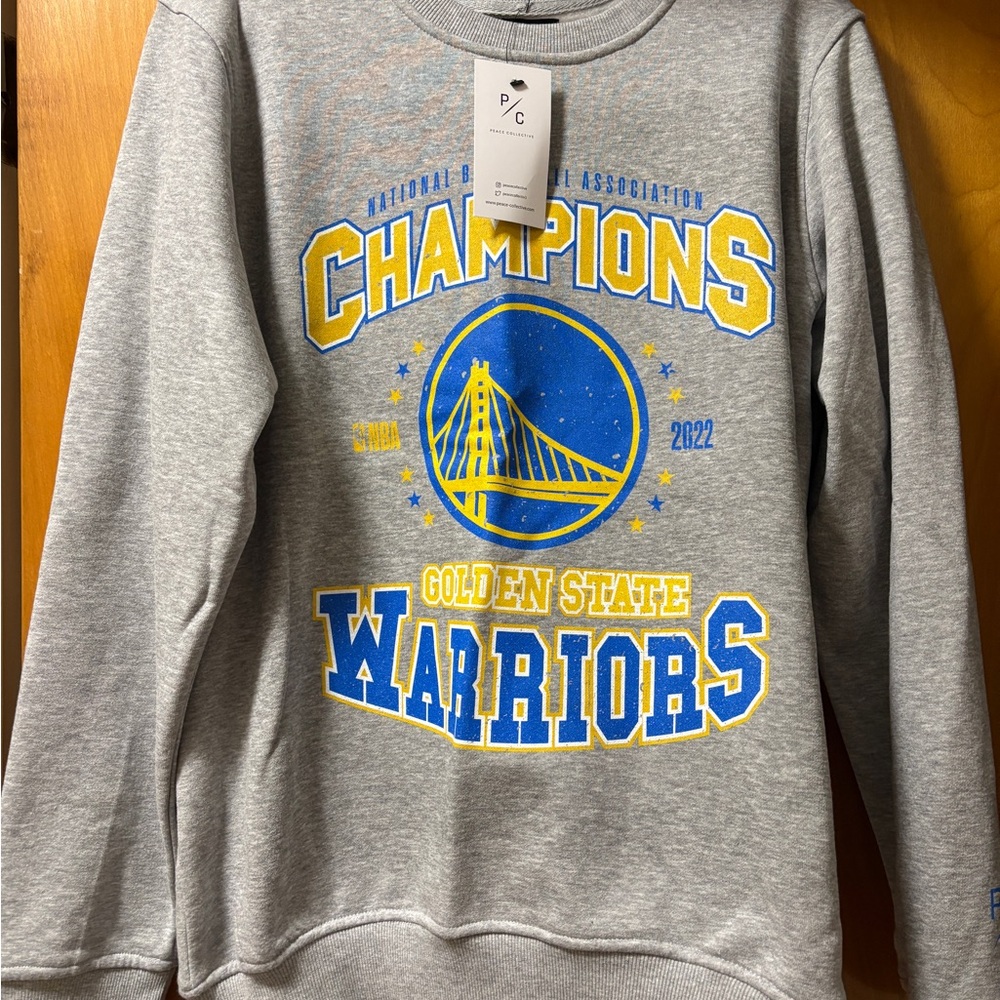 Golden State Warriors Gray Crew Neck Sweater
